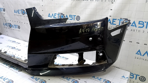 Bare front bumper for Audi A4 B9 17-19 without washers, for 4 parking sensors, blue, without plug, broken mount
