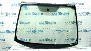 Toyota Prius 30 windshield, 10-15, air along the edge, sand, chip