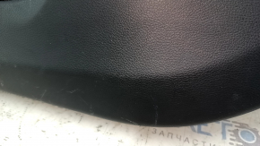 Jeep Compass 17-21 front right door panel, black, with black leather insert, black leather armrest with brown and white stitching, with handle, scratches