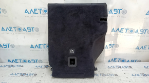 Rear seat, 2nd row, upper right, Jeep Compass 19-21, leather + cloth, black, white and brown stitching, dented leather