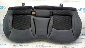 Rear seat 2nd row lower part Jeep Compass 19-21 leather + cloth black, white and brown stitching, scratches