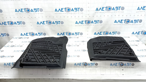 Set of floor mats for Jeep Grand Cherokee WK2 11-22, black rubber, without fasteners