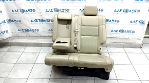 Left rear seat for a Jeep Grand Cherokee WK2 18-22, beige leather, dry-cleanable, with belt, dents, scratches