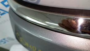 Jeep Compass 17-21 tailgate trim panel under glass, with chrome molding, with license plate light strip, with wiring, scratches