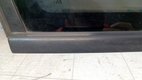 Rear left window with blind glass for Ford Focus mk3 11-18 4d with matte molding, worn molding