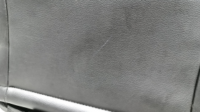 Upper passenger seat trim for a Jeep Compass 17-21, leather + cloth, black, white, and brown stitching, needs cleaning, scratches