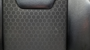 Driver's seat upholstery, upper part, Jeep Compass 17-21, leather + cloth, black, white and brown stitching, dent repair