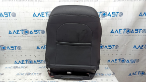 Driver's seat upholstery, upper part, Jeep Compass 17-21, leather + cloth, black, white and brown stitching, dent repair