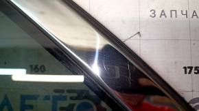 Rear left window, blind glass, Subaru Outback 15-19, chrome molding, tinted, scratches on chrome