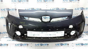Front bumper bare Toyota Prius 30 13-15 rest, graphite, torn, dented, broken fasteners, fake