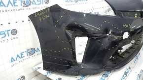 Front bumper bare Toyota Prius 30 13-15 rest, graphite, torn, dented, broken fasteners, fake