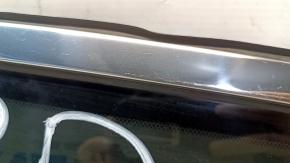 Rear left window with blind glass, Infiniti JX35 QX60 13-20, scratches on chrome