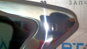 Rear left window with blind glass, Infiniti JX35 QX60 13-20, scratches on chrome, scratch on glass