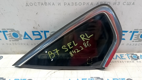 Rear left window, blind glass, VW Passat b7 12-15 USA, chrome, scratches on chrome, scratches on glass