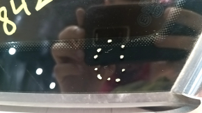 Rear left window, blind glass, VW Passat b7 12-15 USA, chrome, scratches on chrome, scratches on glass