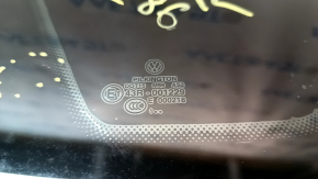 Rear left window, blind glass, VW Passat b7 12-15 USA, chrome, scratches on chrome, scratches on glass
