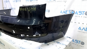 Bare rear bumper for Audi A4 B9 17-19 with 4 parking sensors, blue, with central mount, without plug, scratches, broken mounts