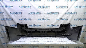 Bare rear bumper for Audi A4 B9 17-19 with 4 parking sensors, blue, with central mount, without plug, scratches, broken mounts