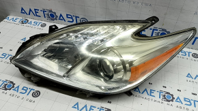 Left front headlight for Toyota Prius 30 13-15, bare, restyling, halogen, polishable