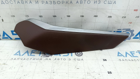 Left center console trim for Toyota Venza 21-24, leather, brown