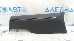 Right lower dashboard trim for Toyota Venza 21-24, gray with brown, gray stitching