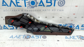 Right center console trim for Toyota Venza 21-24, leather, brown, scratches, broken fasteners