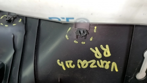 Lower right rear pillar trim for Toyota Venza 21-24, black, scratches, broken fasteners