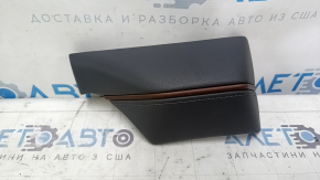 Left dashboard trim for Toyota Venza 21-24, gray with brown, gray stitching