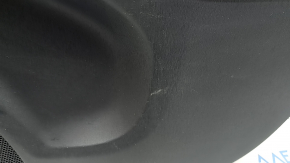 Door trim panel, rear right, Toyota Prius 30 10-15, black with dark gray insert, dark gray cloth, armrest, gray molding, with handle, scratches, worn, needs cleaning