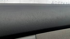 Door trim panel, rear right, Toyota Prius 30 10-15, black with dark gray insert, dark gray cloth, armrest, gray molding, with handle, scratches, worn, needs cleaning