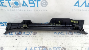 Front left door sill trim for Toyota Venza 21-24, black, chrome insert, scratches, dents, whitened plastic