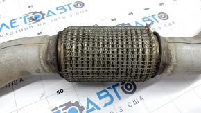 The exhaust pipe, middle section with a catalytic converter, Ford Explorer 20-24 2.3T, the mesh is torn, the stud is broken.