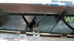 Right center console trim for Toyota Venza 21-24, leather, brown, scratches, broken fasteners