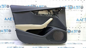 Door trim panel front left Audi A4 B9 17-19 black, beige armrest, torn