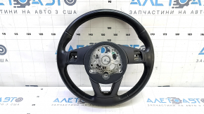 Audi A4 B9 17-19 leather steering wheel, black, without buttons and paddles, with overlay, scratches