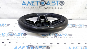 Audi A4 B9 17-19 leather steering wheel, black, without buttons and paddles, with overlay, scratches
