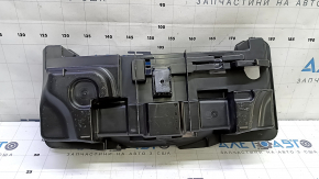 The Audi A4 B9 17 trunk tool tray has a broken mount and scratches.