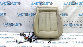 Lower passenger seat trim for Audi A4 B9 17-19, beige leather, heated, dry-cleanable