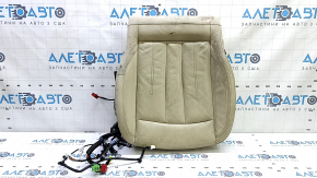 Driver's seat lower trim for Audi A4 B9 17-19, beige leather, heated, worn, needs dry cleaning, cracked leather