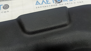 Jeep Renegade 15-23 black tailgate trim with scratches, cracks in fasteners, and abrasions