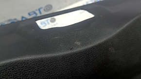 Jeep Renegade 15-23 black tailgate trim with scratches, cracks in fasteners, and abrasions