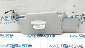 Left visor for Jeep Renegade 15-19, gray, without hook, with backlight, dry-cleanable, crack in mount