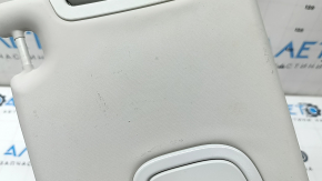 Left visor for Jeep Renegade 15-19, gray, without hook, with backlight, dry-cleanable, crack in mount