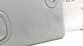 Left visor for Jeep Cherokee KL 19-23, gray, without hook, with backlight, HOMELINK, dry-cleanable