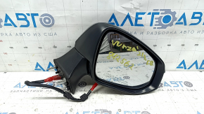 Right side mirror assembly for Toyota Venza 21-24, 12 pins, turn signal, heated, BSM, backlight, graphite, sand, scratches