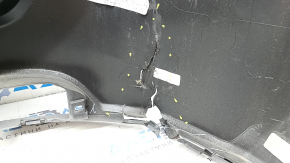 Jeep Compass 17-20 bare rear bumper, upper part, without parking sensors, silver PSC, broken fasteners, cracks