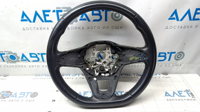 The steering wheel is bare, Volkswagen ID.4 21-22, black leather, heated, without buttons and frame, scratches