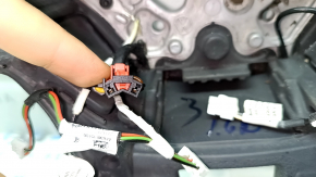 The steering wheel is bare, Volkswagen ID.4 21-22, black leather, heated, without buttons and frame, scratches