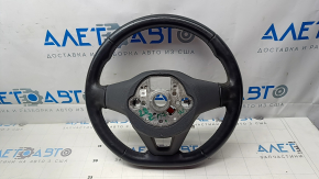 The steering wheel is bare, Volkswagen ID.4 21-22, black leather, heated, without buttons and frame, scratches