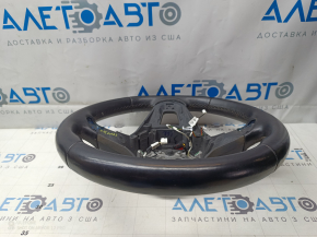 The steering wheel is bare, Volkswagen ID.4 21-22, black leather, heated, without buttons and frame, scratches